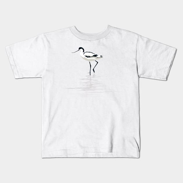 Pied Avocet Kids T-Shirt by AnthonyZed